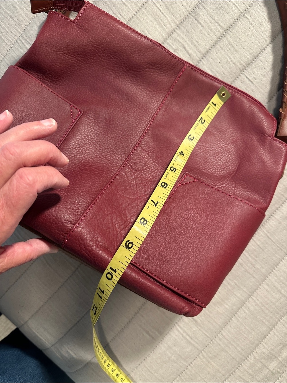 NEW Sundance Leather Shoulder Bag, Wine Red - Picture 8 of 13